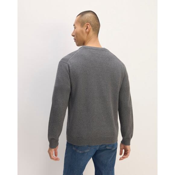 NWT Everlane The Heritage Cotton Crew in Charcoal Heather size Medium - Picture 2 of 8